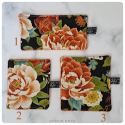 fleurs automnales - lingettes démaquillantes lavables