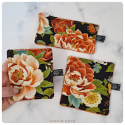 fleurs automnales - lingettes démaquillantes lavables