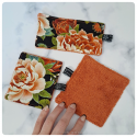 fleurs automnales - lingettes démaquillantes lavables