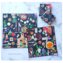 succulentes et cristaux : mouchoirs en coton