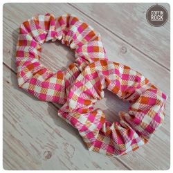tartan orange et rose - Chouchou