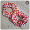 tartan orange et rose - Chouchou