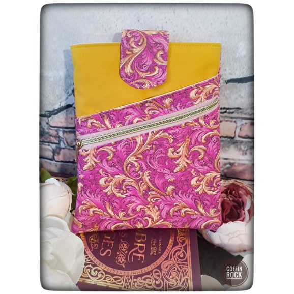 arabesques roses et dorées - PETITE pochette ACADEMIA