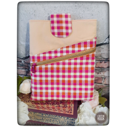 tartan rose - MOYENNE pochette academia