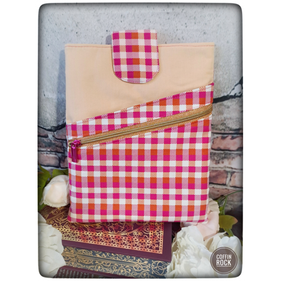 tartan rose - MOYENNE pochette academia