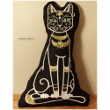 Ô Bastet ! coussin en forme de chat, Bastet déesse égyptienne de la joie du foyer