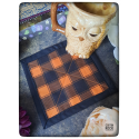 tartan d'automne : tapis cosy pour tasse ou théière