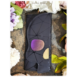 géométrie irisée - porte-feuille crâne rectangle