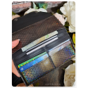 écailles ténébreuses irisées - porte-feuille crâne rectangle