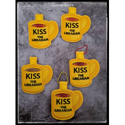 Kiss the librarian - volutes - porte-clés