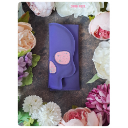 violet irisée - porte-feuille crâne rectangle