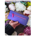violet irisée - porte-feuille crâne rectangle