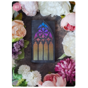 portefeuille cathédrale vitrail coloré