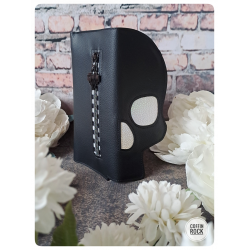 noir et blanc - porte-feuille crâne rectangle
