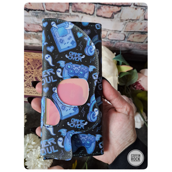 gamer ghoul - porte-feuille crâne rectangle