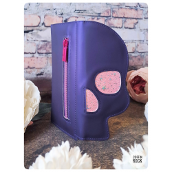 violet irisée - porte-feuille crâne rectangle