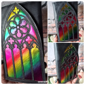 portefeuille cathédrale vitrail très coloré - multicolore