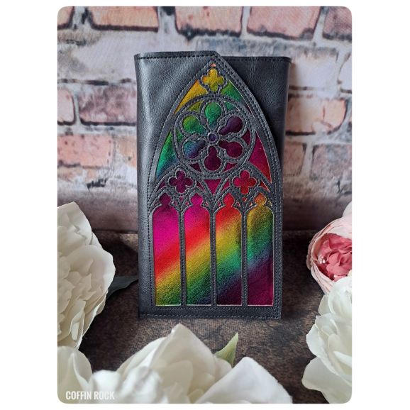portefeuille cathédrale vitrail très coloré - multicolore