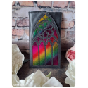 portefeuille cathédrale vitrail très coloré - multicolore