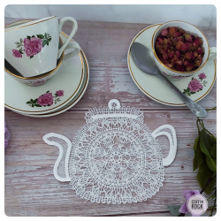 théière napperon dentelle