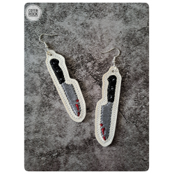 Slasher - boucle d'oreille couteau sanglant