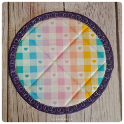 coeurs pastel - sous tasse moelleux