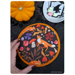 renard d'automne - sous tasse moelleux