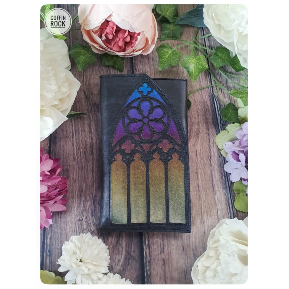 portefeuille cathédrale vitrail coloré - multicolore