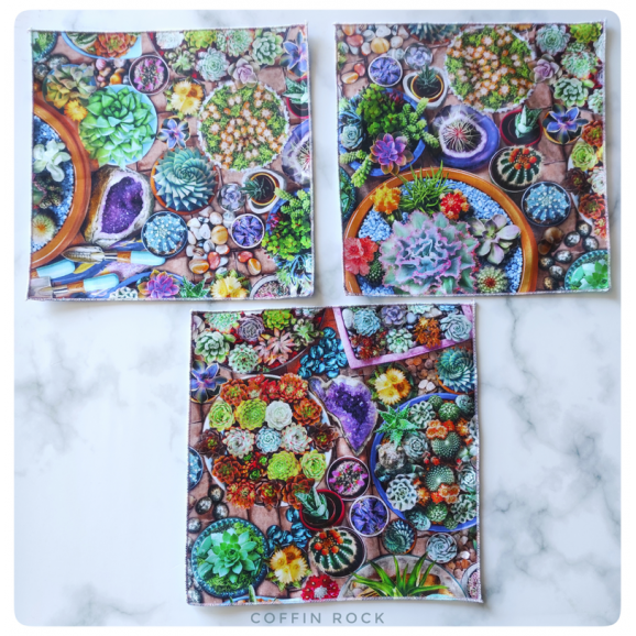 succulent panel cotton handkerchief