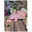 Trousse le chant des baleines - coeurs roses
