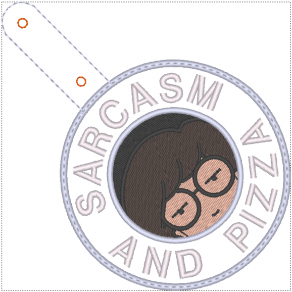 Sarcasm and PIZZA - porte-clés
