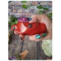rouge pailletté - pochette à pansements cute