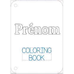 Couverture ou prénom - page à l'unité de coloriage effaçable