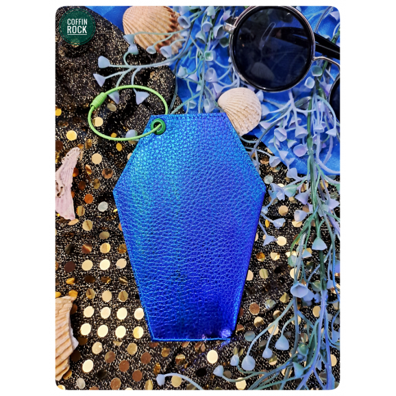 cercueil bleu vert porte-monnaie de poche