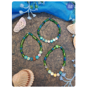 Mermaid violet - bracelet perles