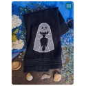chat fantôme - Serviette brodée