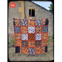 Halloween quilt - couverture patchwork rag quilt - modèle unique