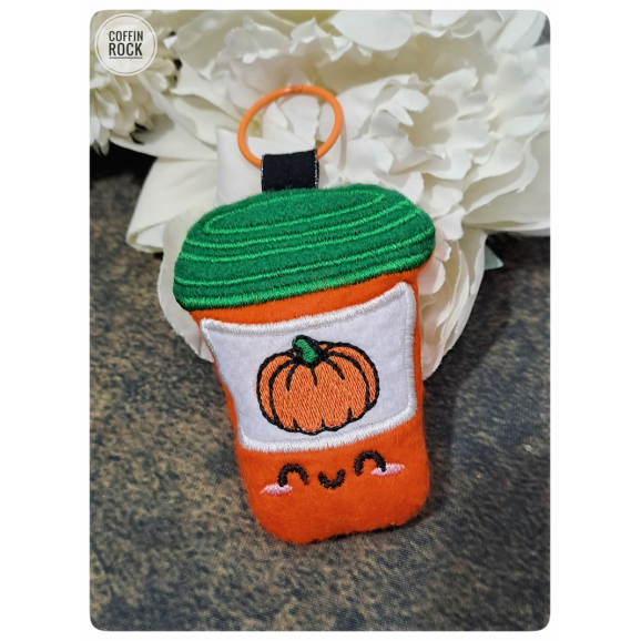 pumpkin spice latte - porte-clés peluche