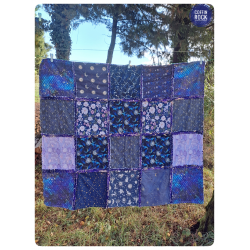 Pastel goth patchwork blanket - unique design