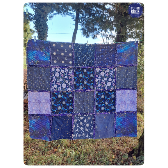 Pastel goth patchwork blanket - unique design