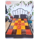 sweet autumn quilt - couverture patchwork rag quilt - modèle unique