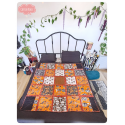 Halloween quilt - couverture patchwork rag quilt - modèle unique