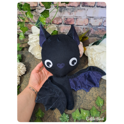 dark purple batty - peluche toute douce