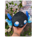 axolotl noir et bleu - peluche toute douce