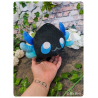 axolotl noir et bleu - peluche toute douce