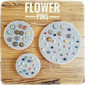 trio of flowers pins