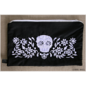 Pochette brodée calavera