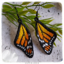 Boucles d'oreilles Monarque jaune-orange