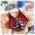 Boucles d'oreilles Monarque rouge