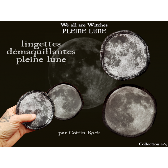 Gravure lune - lingettes démaquillantes lavables